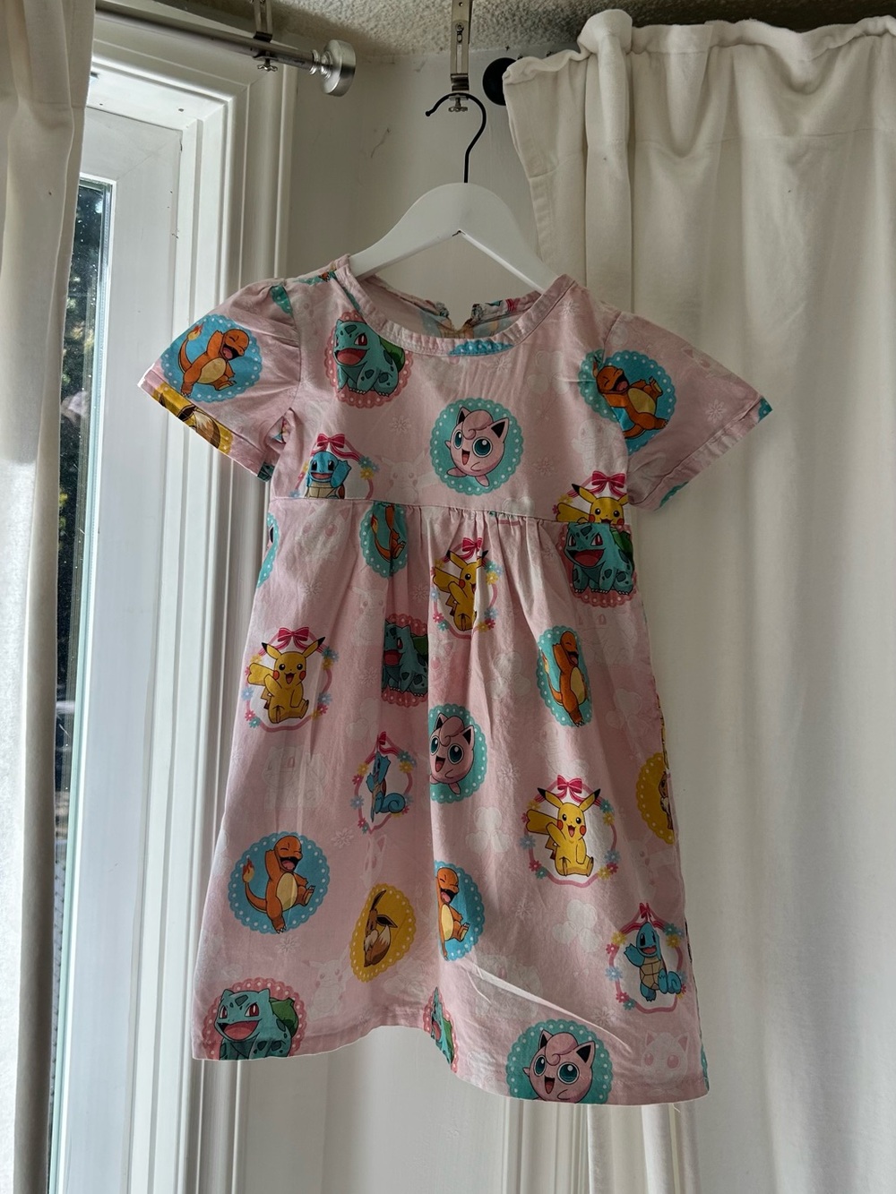 Girls' Pink Pokemon Character Print Dress